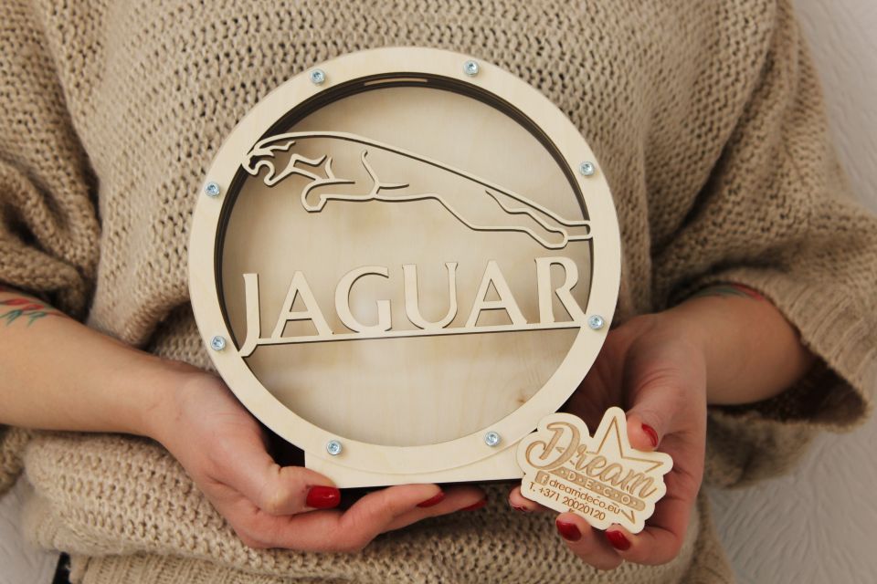 Копилка круглая с логотипом авто JAGUAR