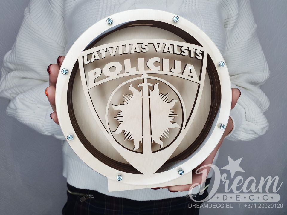 Копилка круглая с логотипом - POLICIJA