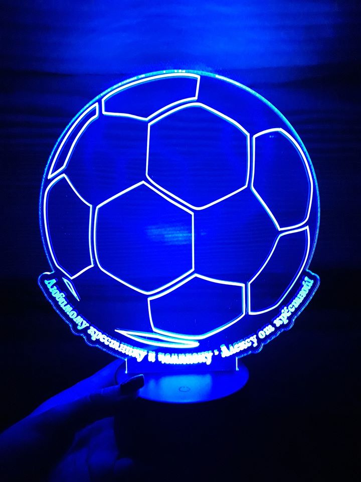 Personalizēta nakts lampa LED RGB FOOTBALL