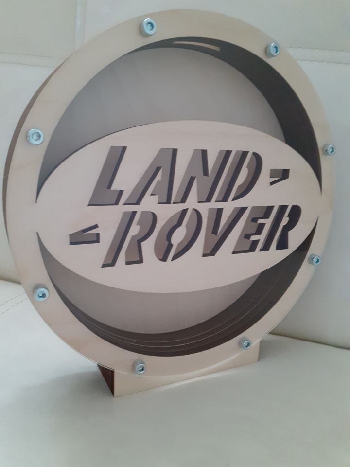 Krājkase apaļa ar LAND-ROVER automašīnas logotipu