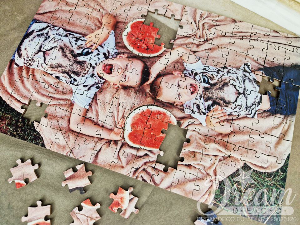 Деревянная мозаика под заказ с вашей любимой фотографией (150 деталей)