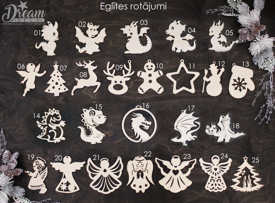 Egles rotājumi kolekcija ER Nr. 01-25