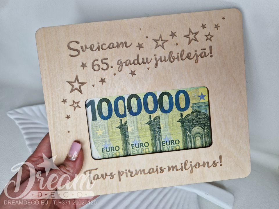 Naudas rāmis banknotēm 65. gadu jubilejai