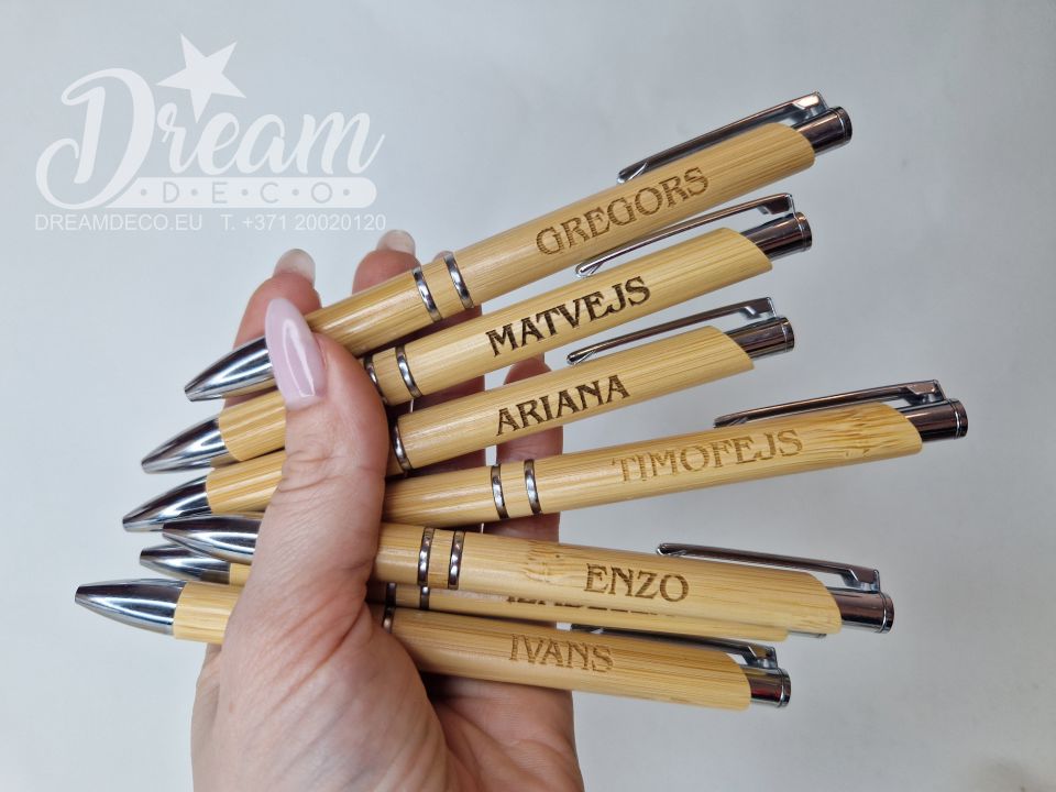 Personalizēta koka pildspalva ar gravējumu