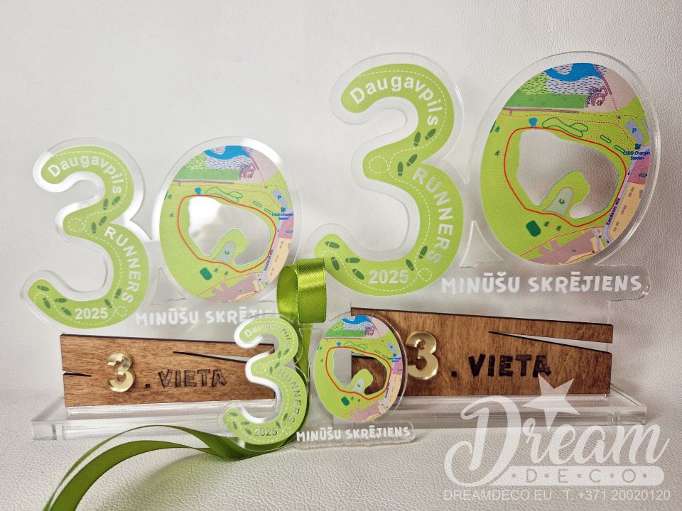 Statuetes sacensībām ar individuālu dizainu