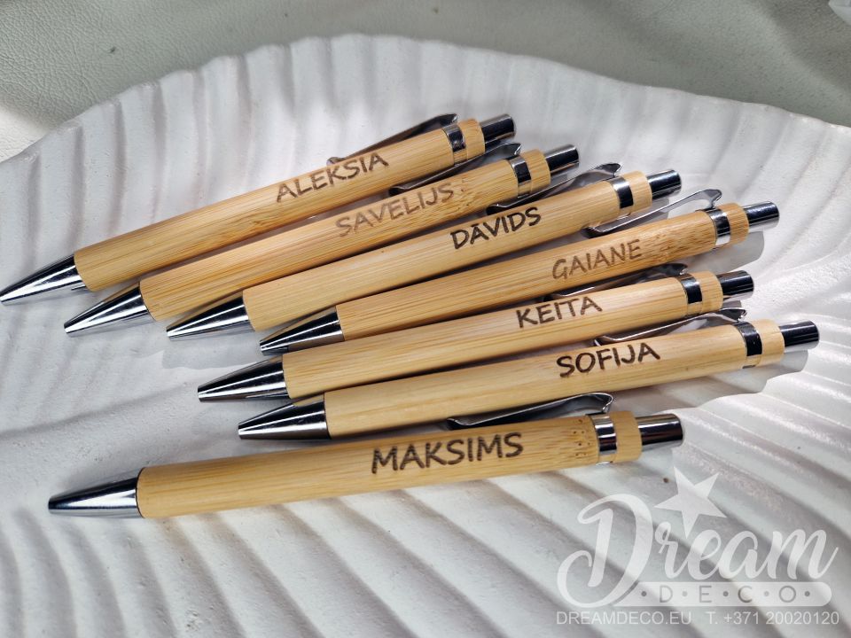 Деревянные ручки с именной гравировкой